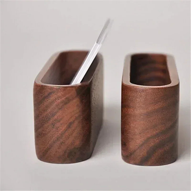 Wooden Business Card Holder Note Holder Display Rack Card Holder Office Supplies Stationery Desktop Accessories Storage Box - Urbizia