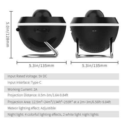 Newest Meteor 13 in 1 Ultra Clear Galaxy Projector Ultra Clear Night Light Lamp Rotary Space Ball Planetarium Projector Lights - Urbizia