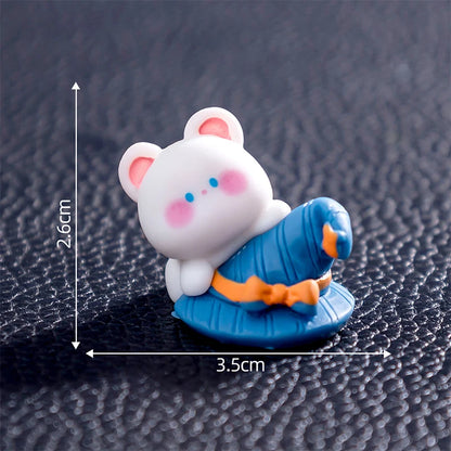 Miniature Halloween Resin Figurines – 3D Horror Raven, Tombstone, Ghost & Skull Ornaments