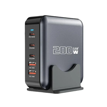 High efficient desktop fast charge 200W gallium nitride charger, fast, safe, convenient, the perfect combination of power and sp - Urbizia