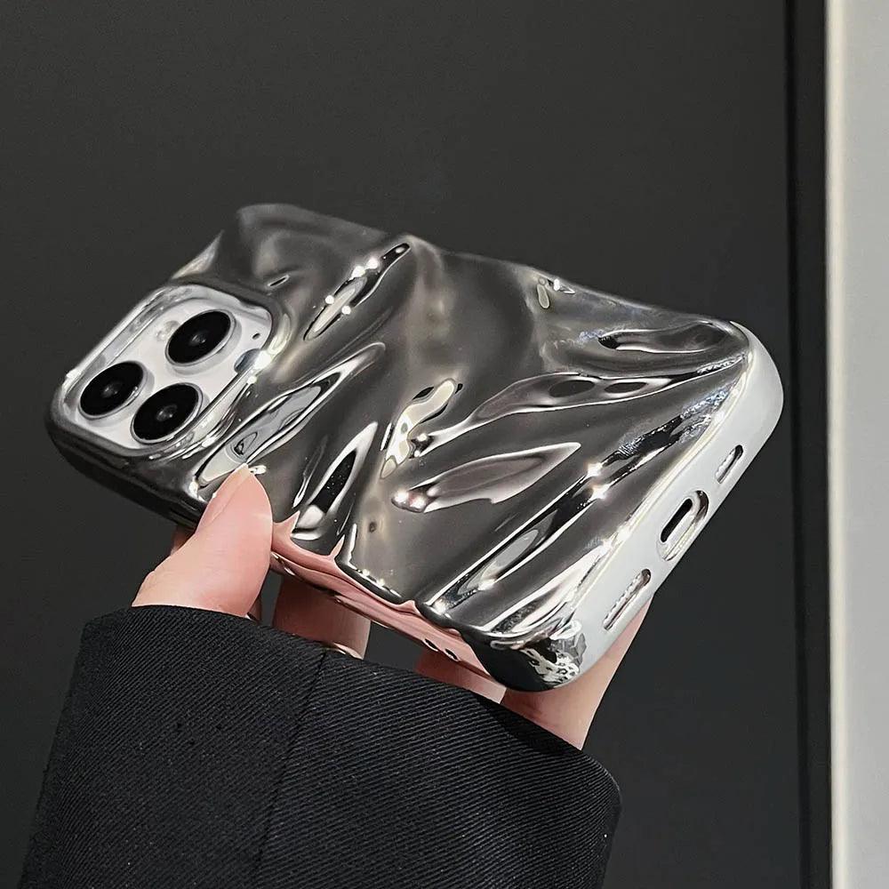 Luxury 3D Wrinkle Electroplate Case for iPhone 17–11 Series