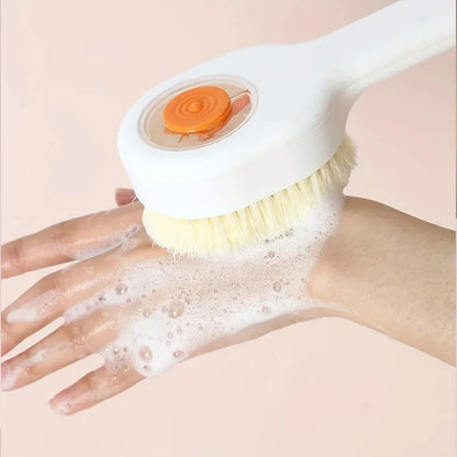 1pc Liquid Filled Soft Long Handle Hair Bath Brush, with A Back Rubbing Tool and A Long Handle for Showering Bath Accessories
