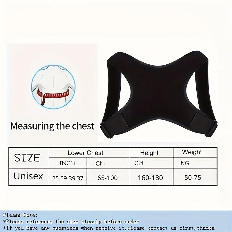 Adjustable Posture Corrector Back Support Belt- Breathable, Non-Slip, Ergonomic Support for Improved Posture, Suitable for Sitti