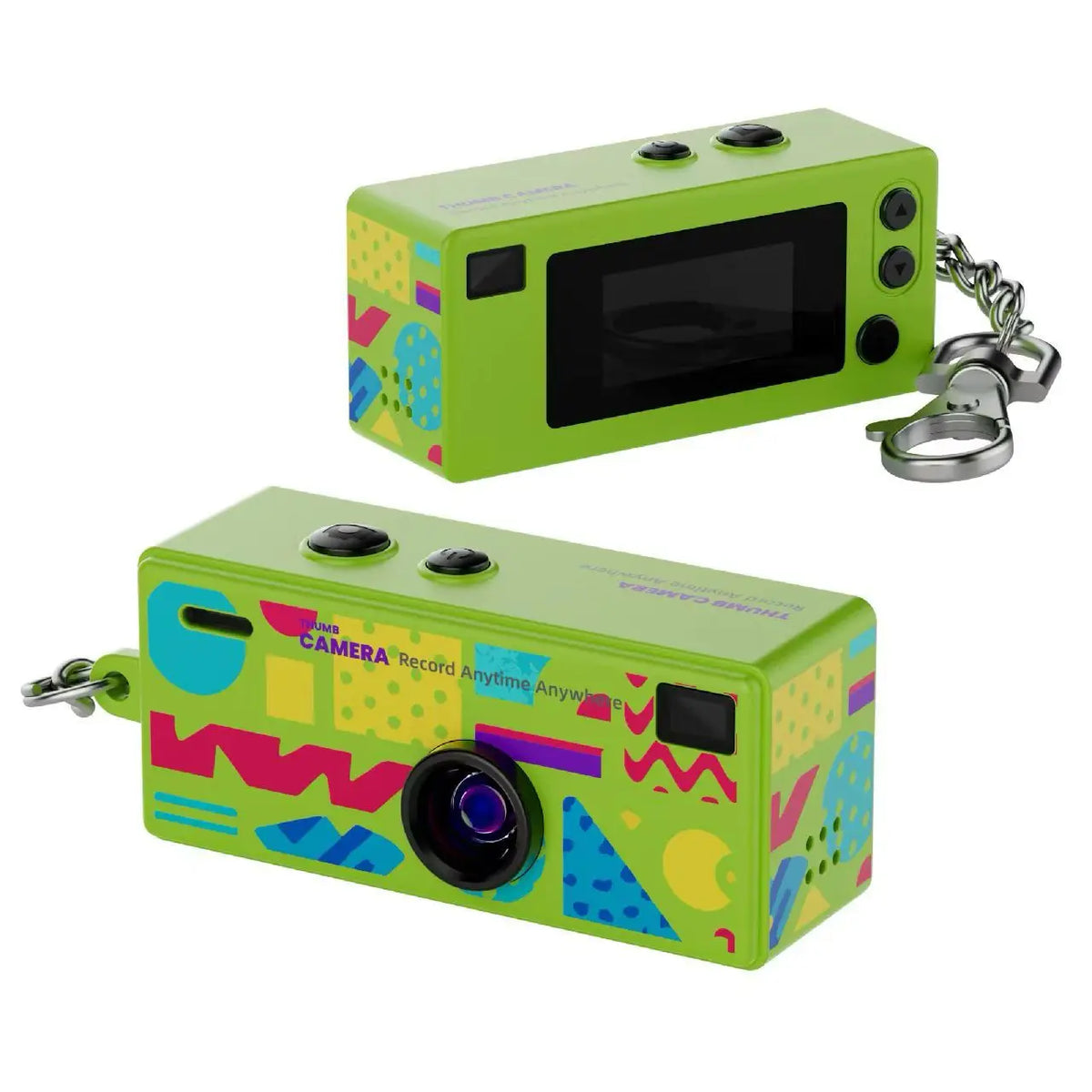 Ourlife Thumb Keychain Camera 0.96inch Mini Action Camera Retro Support Memory Card 1080P Very Small Camcorder Video Recorder