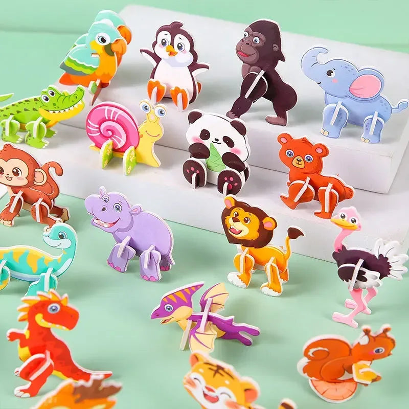 30-Piece Mini Animal DIY Jigsaw Puzzle Set for Kids - Urbizia