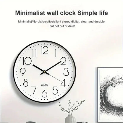 8 Inch Mute Quartz Wall Clock Cubic Digital Clock Living Room Bedroom Wall Clock Simple Digital Clock Home Decorations - Urbizia