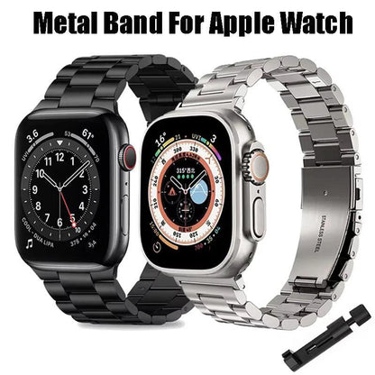 Stainless Steel Strap For Apple Watch Band 45mm Ultra 49mm 41mm 40mm 44mm 46mm Strap Metal Bracelet For Iwatch Series 11 10 42mm