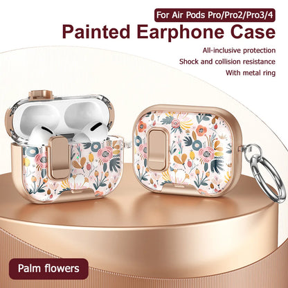 Funda For AirPods Pro 2 3 4 Case With Phone Holder Headphone Cover For AirPods 4 Pro3 Cases Security Lock Earphone Coque Sleeve