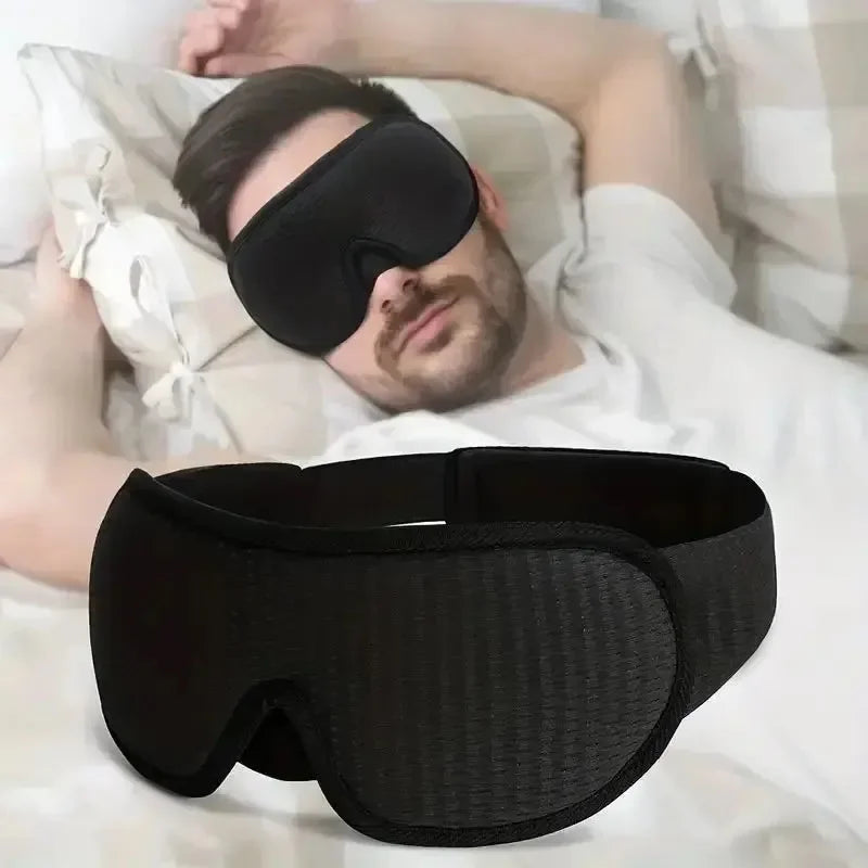 3D Contoured Eye Mask – Breathable & Ultra-Comfortable for Deep Sleep | Blocks Light Without Pressure on Eyes