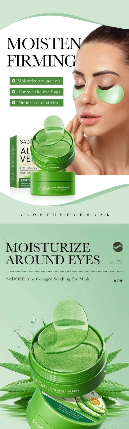 Aloe Vera Collagen Eye Mask Patches for Dark Circles