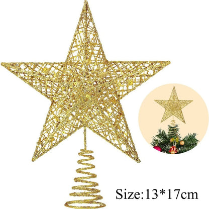 Iron Glitter LED Christmas Tree Topper