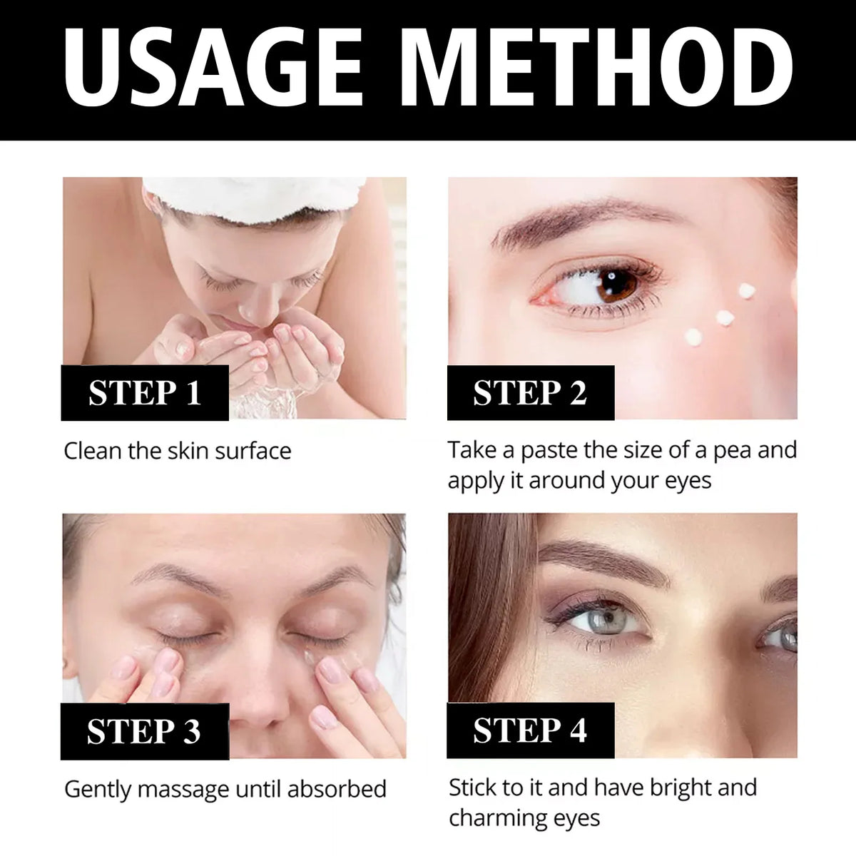 Instant Collagen Firming Eye Cream,Instant Firming&Lifting,Hydrolyzed Collagen Boost,Quickly Reduce Puffiness&Fade Dark Circles,Long Lasting Hydration&Barrier Moisture Retention,Instant&Long Term Anti Aging,Gentle & For All S