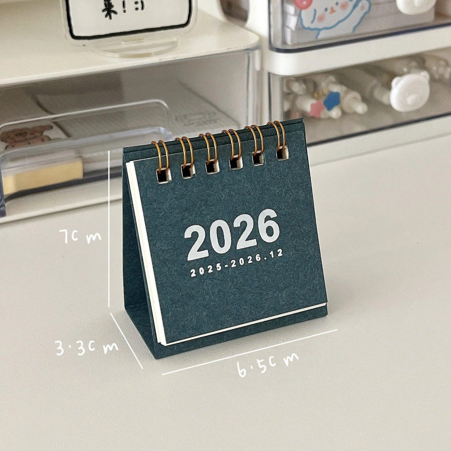 2026 Mini Simple Desk Calendar - Creative Spiral-Bound Calendar for Desktop Decoration & Office Stationery - Urbizia
