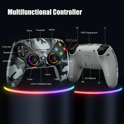 Controller For Playstation 5 PS5/PS5 Pro/Slim/PC,RGB Wireless Gamepad W/Hall Effect Trigger Marco/Turbo Anti-Drift Game Joystick