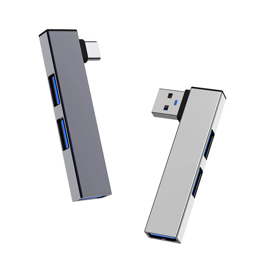 3-in-1 USB 3.0 Type-C Hub Splitter 5Gbps High-Speed Adapter