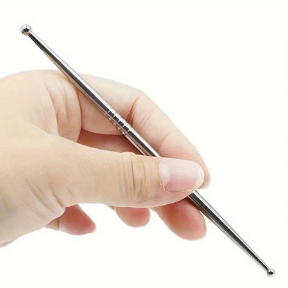 "3PC Acupuncture Set - Double Head Face Massage Tool, Steel Acupressure Pen, Ear & Body Acupoint Probe for Muscle Relie
