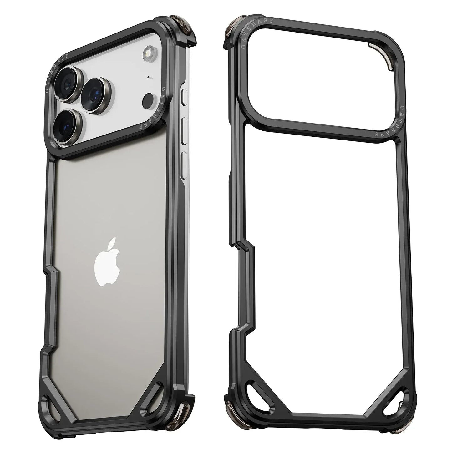 Eary Frameless Case for iPhone 17 Pro Max Air for Magsafe Metal Shockproof Protective Phone Cover Aluminum Alloy Anti-Drop Shell