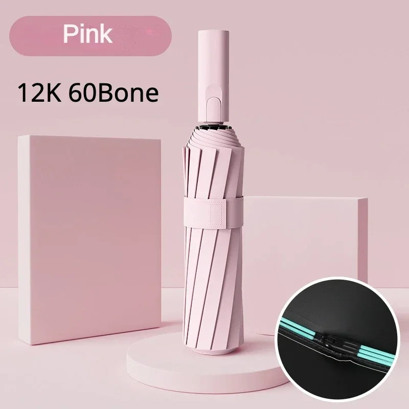Super Strong Windproof Automatic Umbrella for Men and Women, 72 Bone, Large Rainproof, Sun UV Protection, Folding Rain Umbrellas