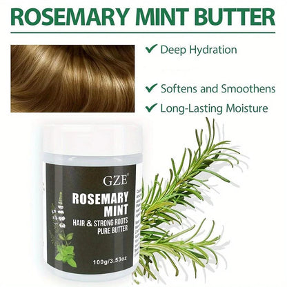 Rosemary Mint Hair Butter for Strong Roots & Growth
