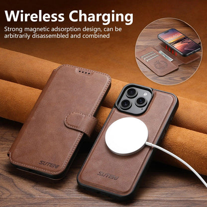 PU Leather Wallet Flip Case with Card Holder for iPhone