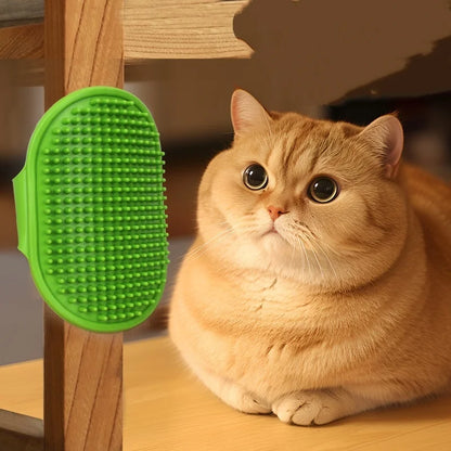 Soft Rubber Pet Bath Brush Comb - Cat Dog Grooming Massage Glove Fur Removal Tool for Cats and Dogs Pet Bathing Supplies