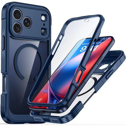 360° Fully Protected Double-sided Transparent Magnetic Case For iPhone 18 Pro Max 18Pro For MagSafe Wireless Charging Back Cover