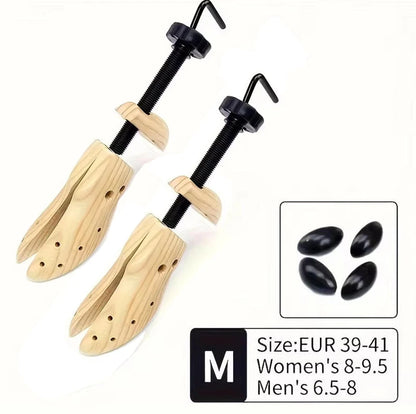 Shoe Trees Wooden Shoe Stretcher,Adjustable in Length and Width Size for Men and Women, Wood Shaper Stretches Length & Width