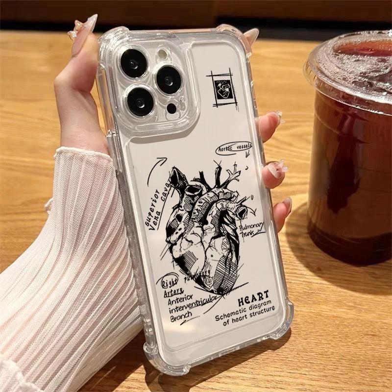Transparent Travel Map TPU Case for iPhone Series