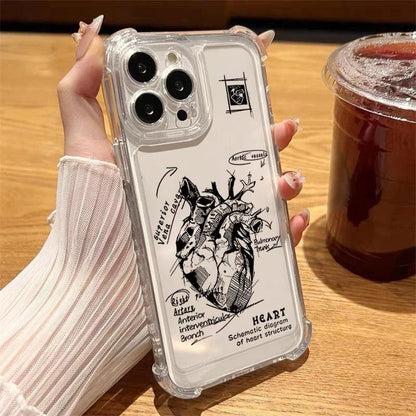 Transparent Travel Map TPU Case for iPhone Series
