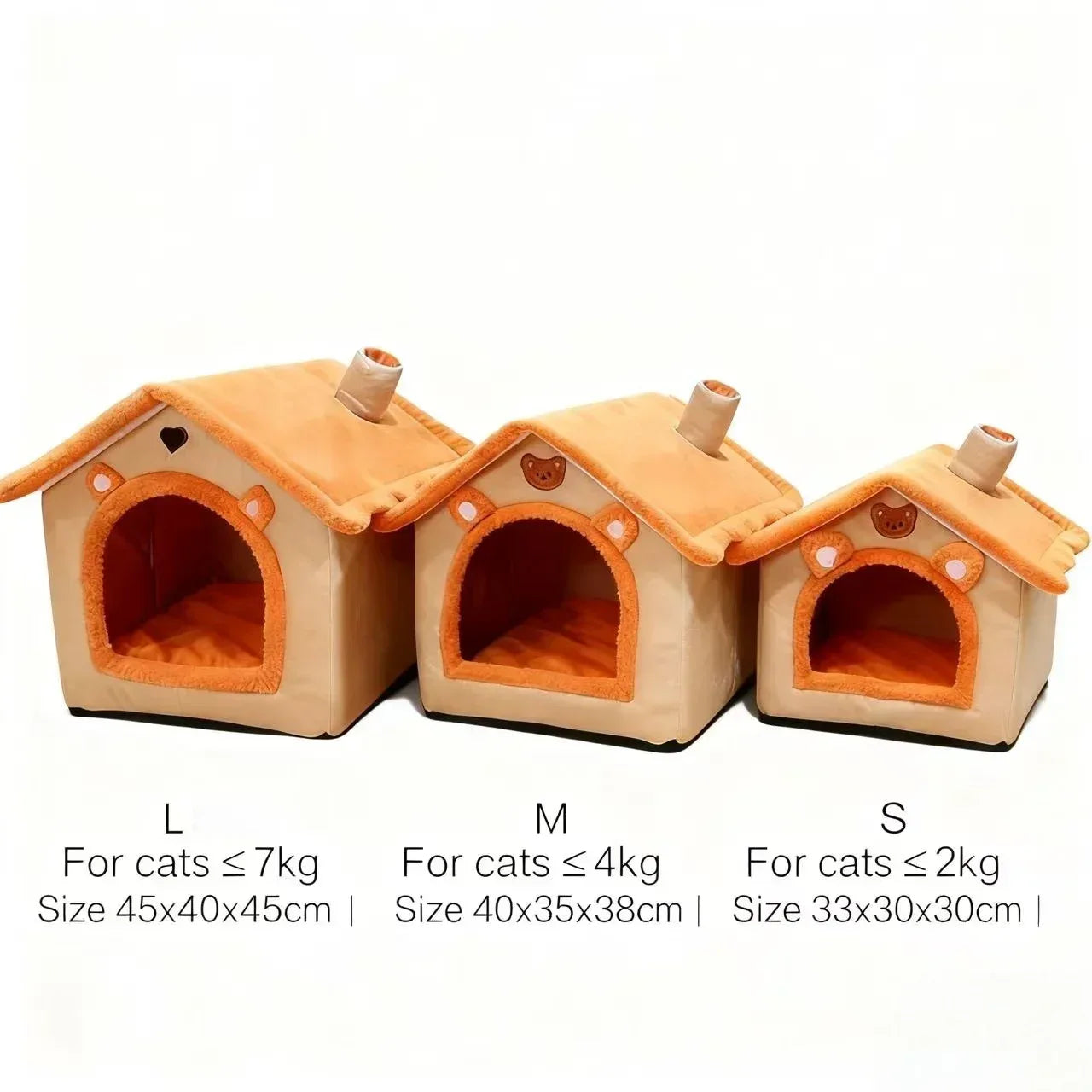 All Season Dog House Style Bed - Removable Washable Pet Bed for Small Dogs Teddy Winter Warm Cat Dog House - Urbizia