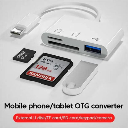 3-in-1 Type-C Card Reader OTG Adapter (TF/SD/USB)