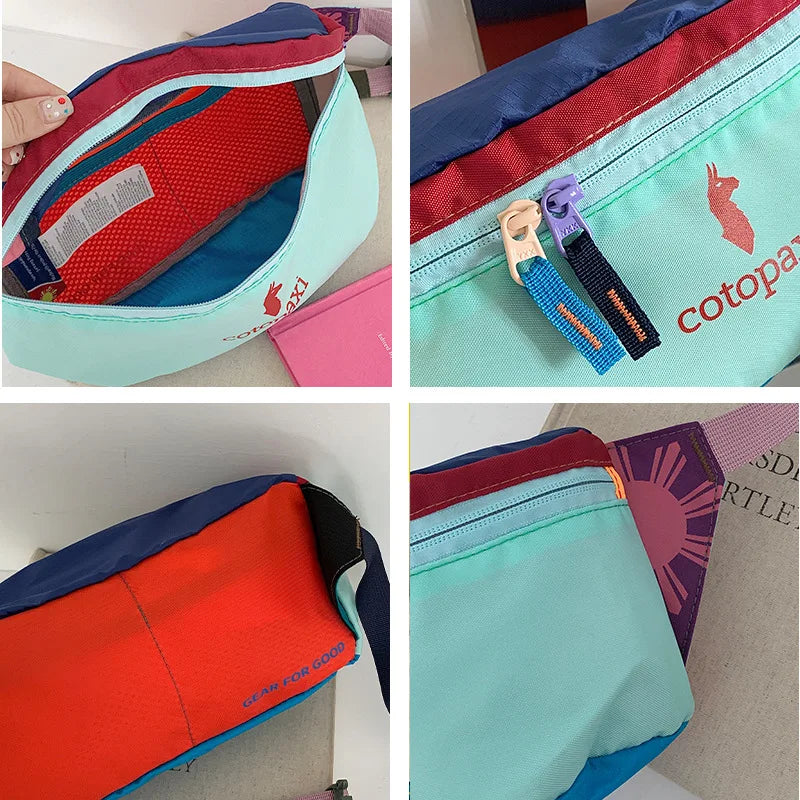 Fashionable Large Capacity Unisex Camel Design Waist Bag Chest Bag Outdoor Hiking Crossbody Bag Toiletry Cosmetic Pouch