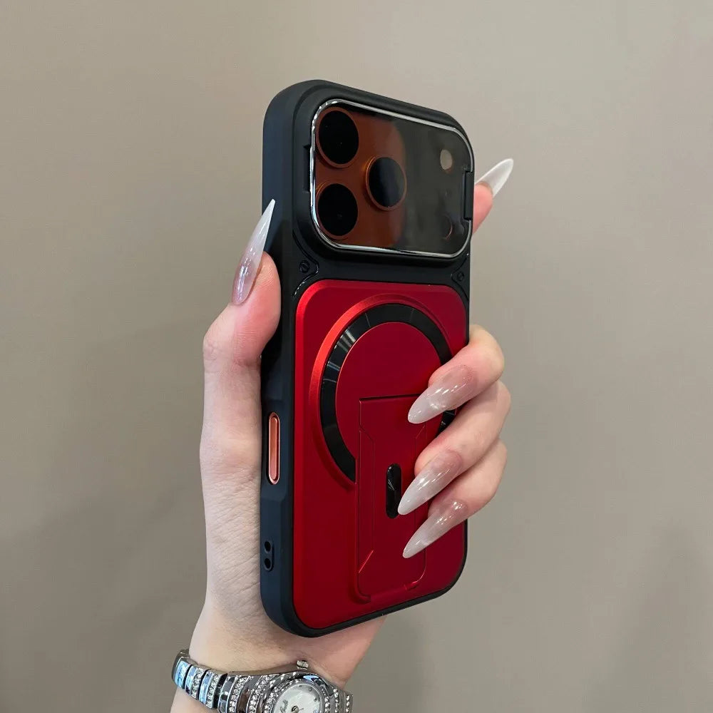 Multi-functional Invisible Dual Support Bracket Phone Case For iPhone 18 17 16 15 14 Plus 13 12 11 Pro Max Wireless Charge Cover
