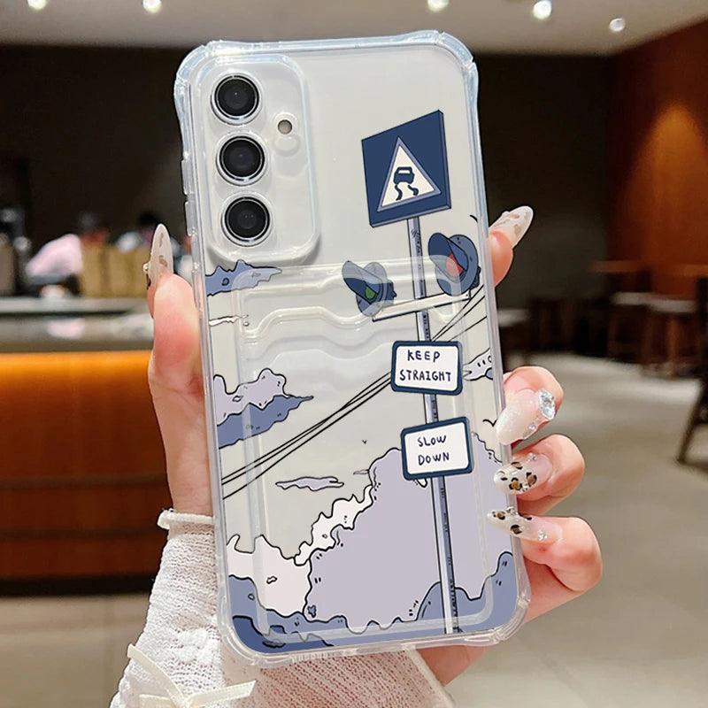 Card Bag Wallet TPU Case for Samsung Galaxy Series