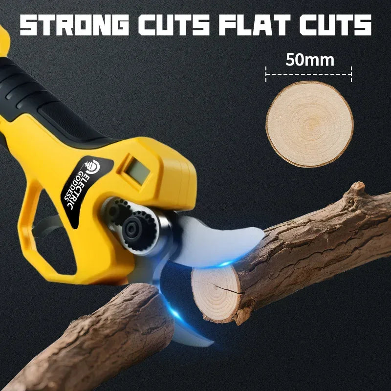 Electric Goddess Brushless 50mm Electric Pruning Shear Cordless Fruit Tree Bonsai Electric Scissors For Dewalt 20V Battery Pin - Urbizia