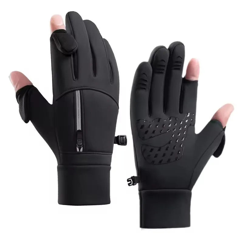 Winter Touch Screen Gloves for Hiking and Camping Windproof Warm Non-Slip Silicone Gloves for Men and Women