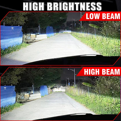 H4/9003/HB2 LED Headlight Bulb Projector Lens Canbus Super Bright LED 3000W 3500000LM 6000K Hi/Low Light Apply to Car&Motorcycle