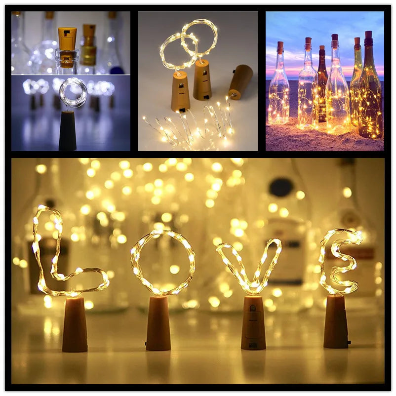 5pcs Wine Bottle Cork Lights