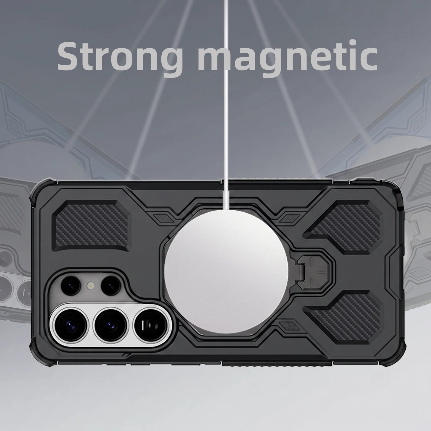 Phone Case for Samsung Galaxy S26 Ultra S25 FE S26 Plus A57 A37 A17 5G A56 A16 A55 Shockproof Armor Wireless Charge Cover