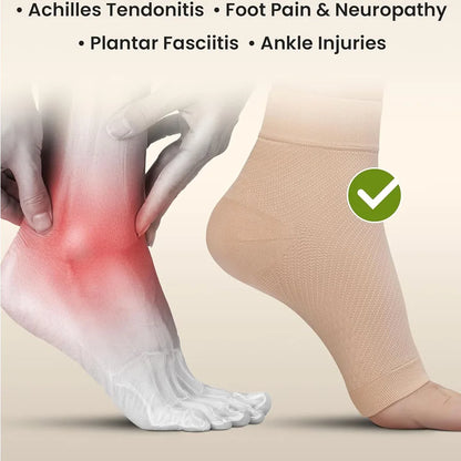 1Pcs Ankle Compression Sleeve,Plantar Fasciitis Braces,Open Toe Compression Socks for Swelling,Sprain,Neuropathy,Foot Arch Sup