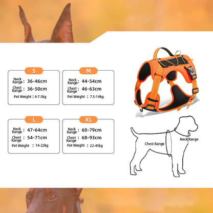 Reflective No-Pull Tactical Dog Harness