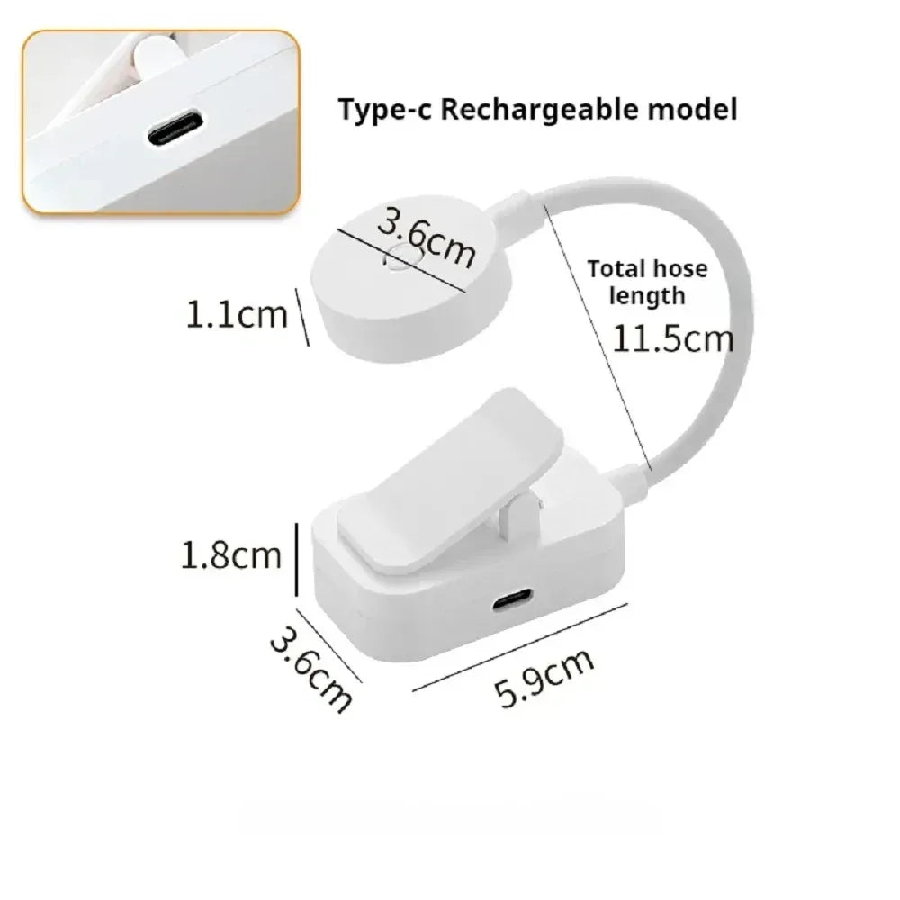 USB Rechargeable LED Desk Lamp,3 Modes Touch Dimming Eye-Caring Table Lamp w/Folding Clamp,Portable Night Light for Study Read - Urbizia