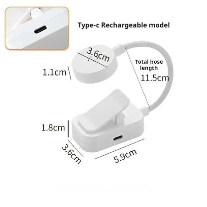 USB Rechargeable LED Desk Lamp,3 Modes Touch Dimming Eye-Caring Table Lamp w/Folding Clamp,Portable Night Light for Study Read - Urbizia