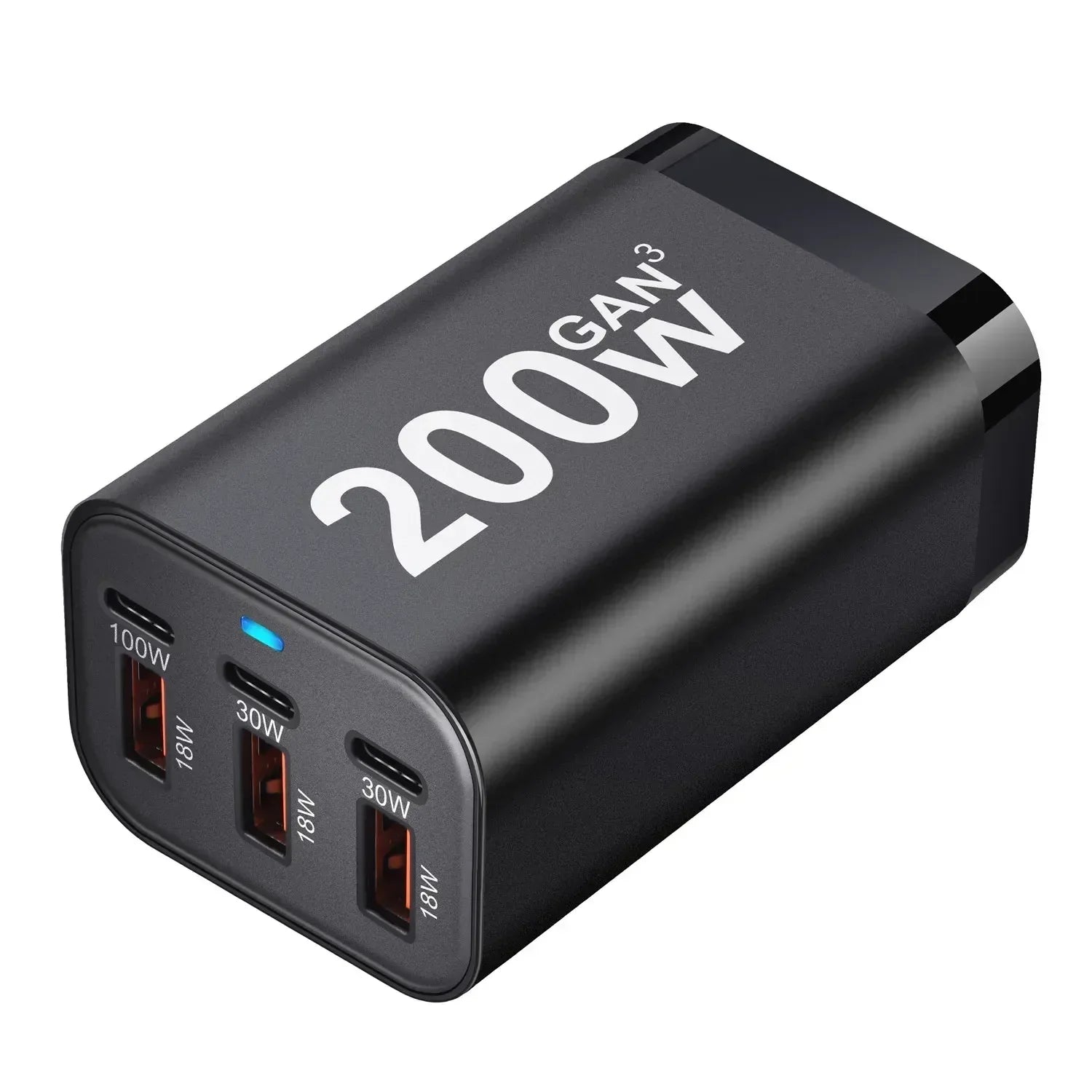 USB C Fast 200W 6-Port Charging Fast GaN Charger Power Adapter For iPhone 14/13/12 Series, Samsung Galaxy S23/S22/S21 - Urbizia