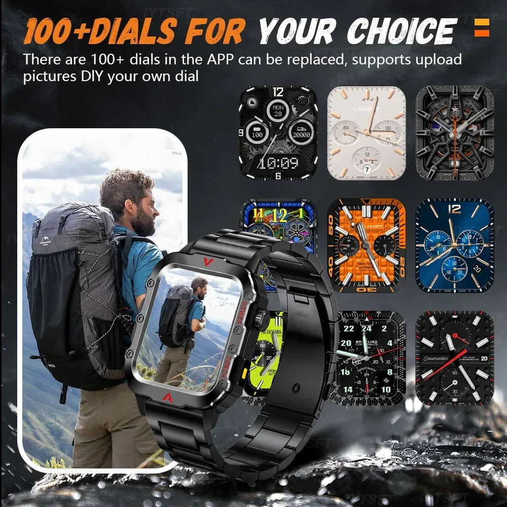G.L Wear 2025 New Sports Smart Watch Bluetooth Talk LED Flashlight Multi-function Outdoor Sports Smart Watch for Men Women - Urbizia