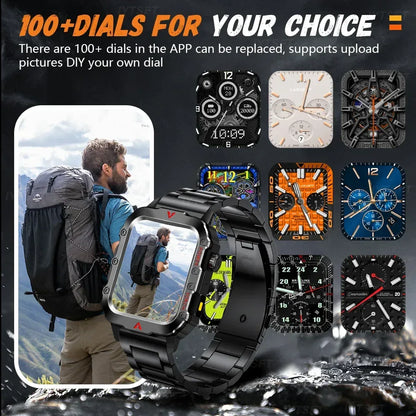 G.L Wear 2025 New Sports Smart Watch Bluetooth Talk LED Flashlight Multi-function Outdoor Sports Smart Watch for Men Women - Urbizia
