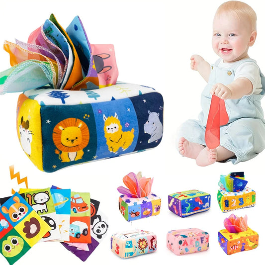 Baby Montessori Magic Tissue Box – Educational Sensory Toy
