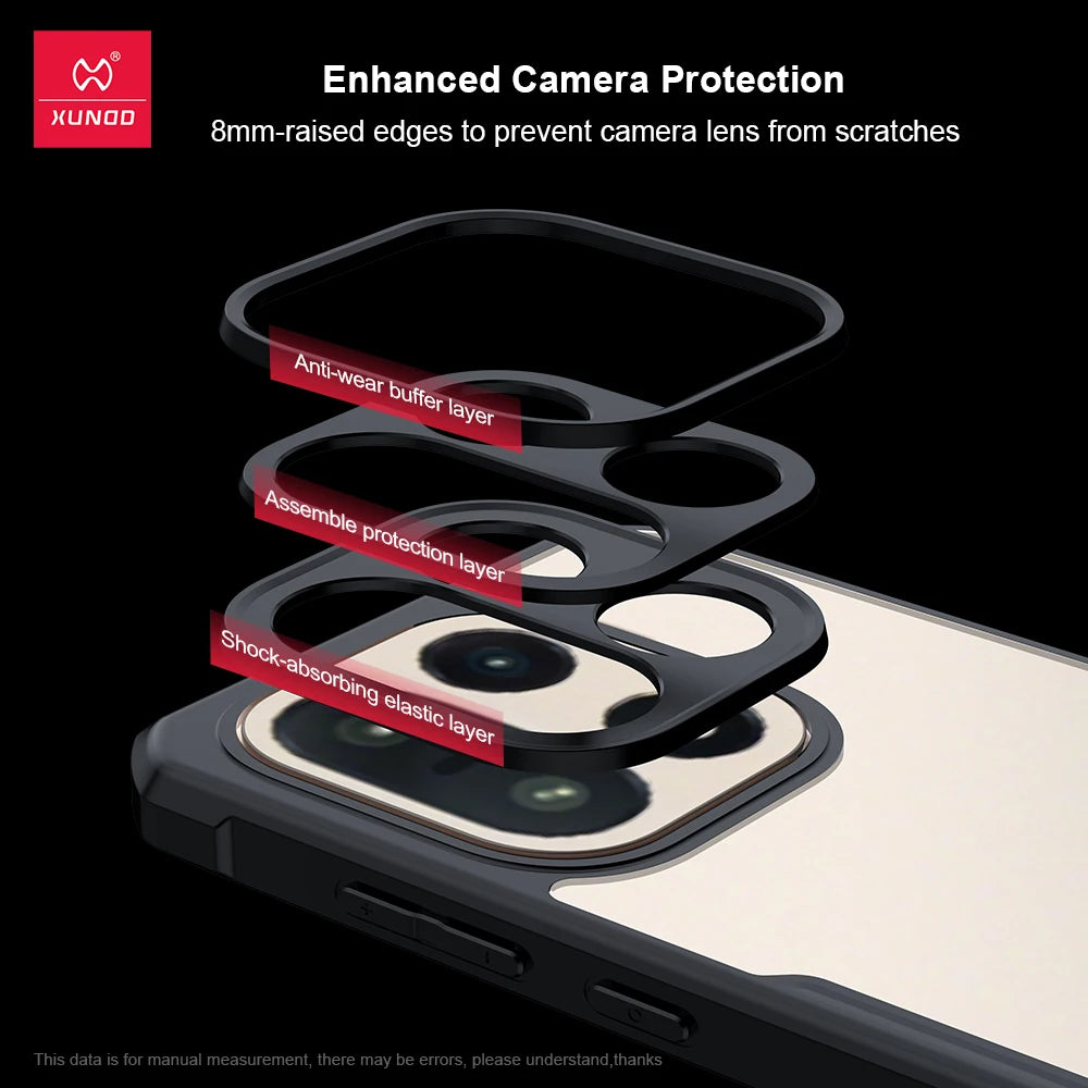 Xundd For OnePlus 15 1+ 15 Case [Shockproof Airbag Tech],Acrylic&TPU Back Transparent Cover Anti-Fingerprint&Non-Yellowing