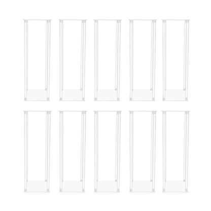 10Pcs Acrylic Vase Wedding Flower Stands Set, 23.6"H Clear Column Rack Geometric Display Stand for Home Party Wedding Decor