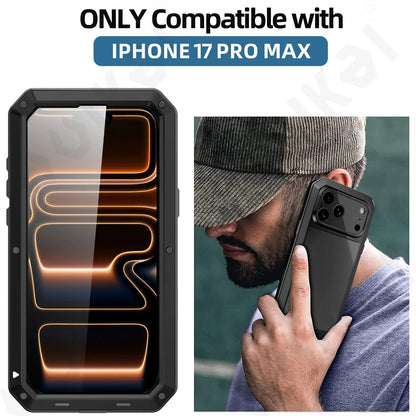Case For iPhone 18 17 16 15 14 13 12 11 Pro Max XS XR Plus SE Metal Heavy Duty 360 Full Body Shockproof Armour Protective Cover
